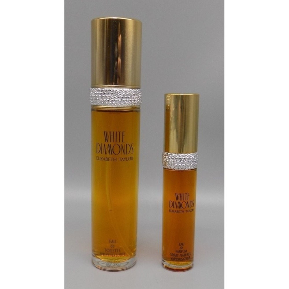 2 New White Diamonds Parfum & Cologne Spray Elizabeth Taylor Perfume 50ml & 15ml